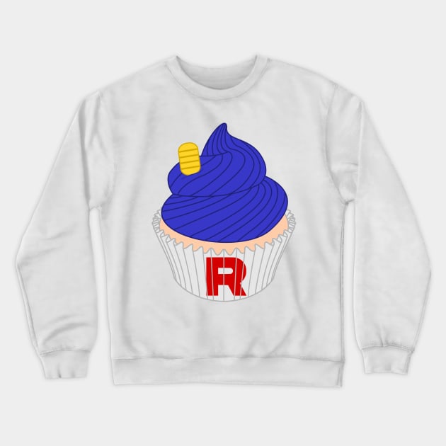 Blue Cupcake Crewneck Sweatshirt by CoreyUnlimited